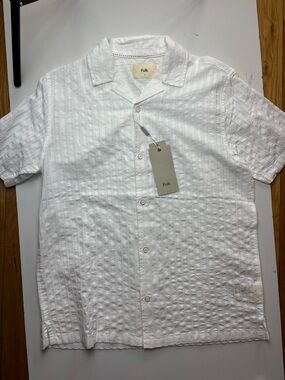 Folk white Stripe Dobby SS shirt